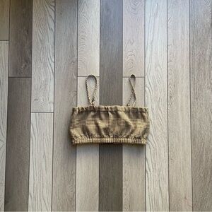 Valfre Plaid Crop Top with Spaghetti Straps